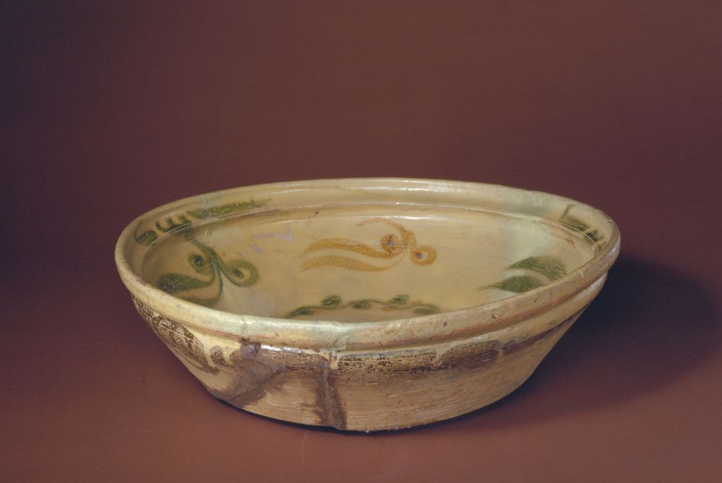 中国古美術/宋時代黄釉魚紋茶碗//B-65 中国古美術/宋時代黄釉魚紋茶碗//B-65
